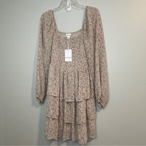 Heyson Floral Long Sleeve Smocked Dress